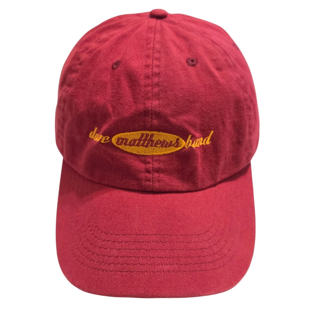 Dave Matthews Band DMB Red Cotton Adjustable Dad Hat Baseball Cap Band Merch